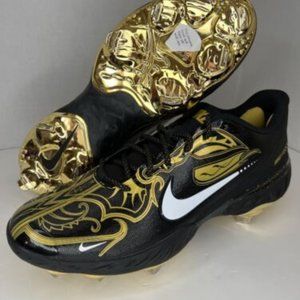 Nike Alpha Huarache Elite 3 Baseball Cleats Black Gold CV3553-001 10.5
